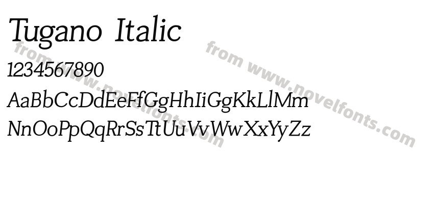 Tugano ItalicPreview