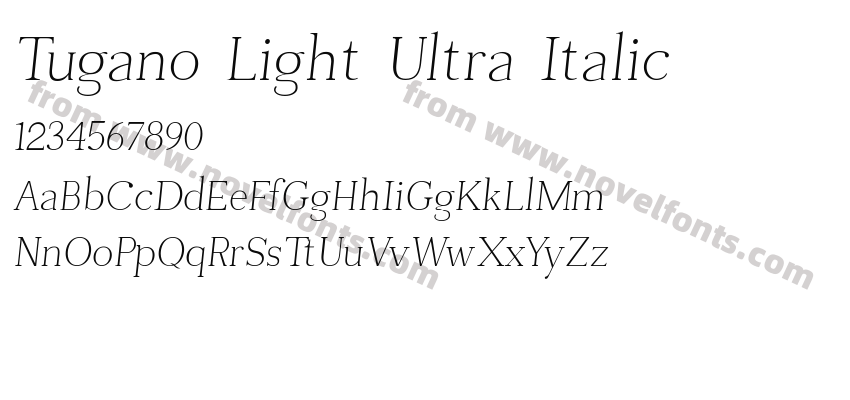 Tugano Light Ultra ItalicPreview