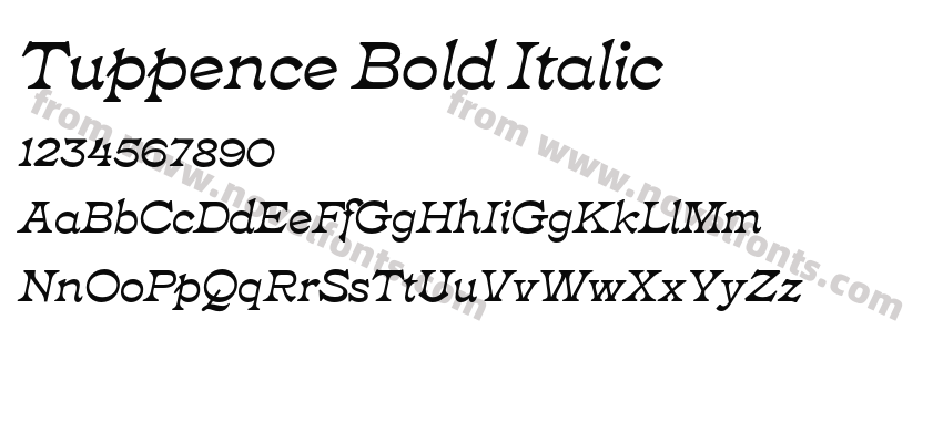 Tuppence Bold ItalicPreview