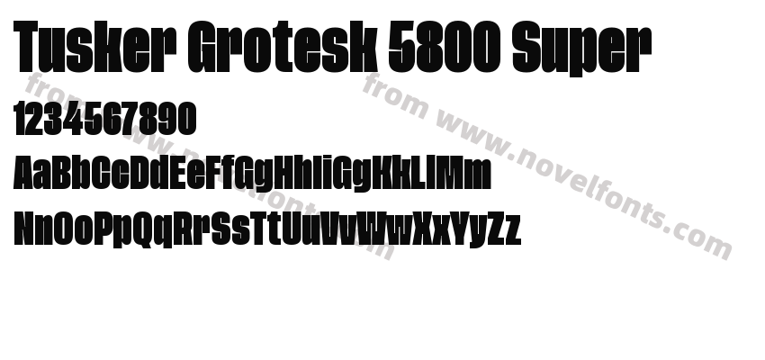 Tusker Grotesk 5800 SuperPreview