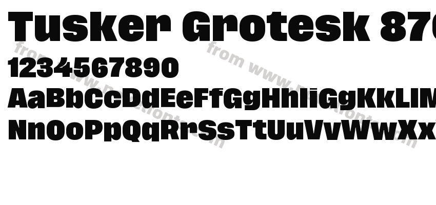 Tusker Grotesk 8700 BoldPreview