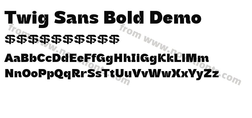Twig Sans Bold DemoPreview