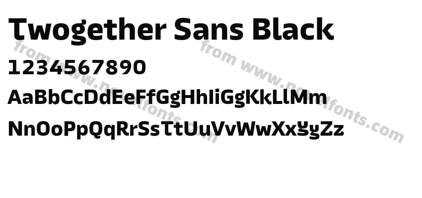 Twogether Sans BlackPreview