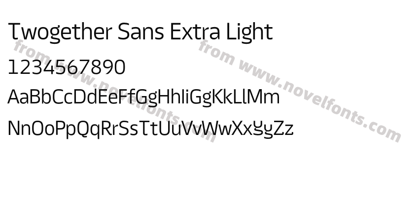 Twogether Sans Extra LightPreview