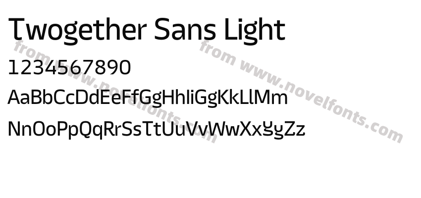 Twogether Sans LightPreview