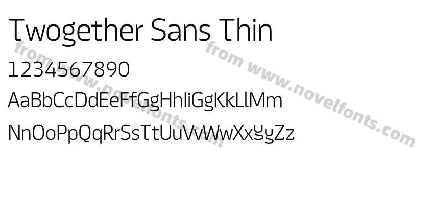 Twogether Sans ThinPreview