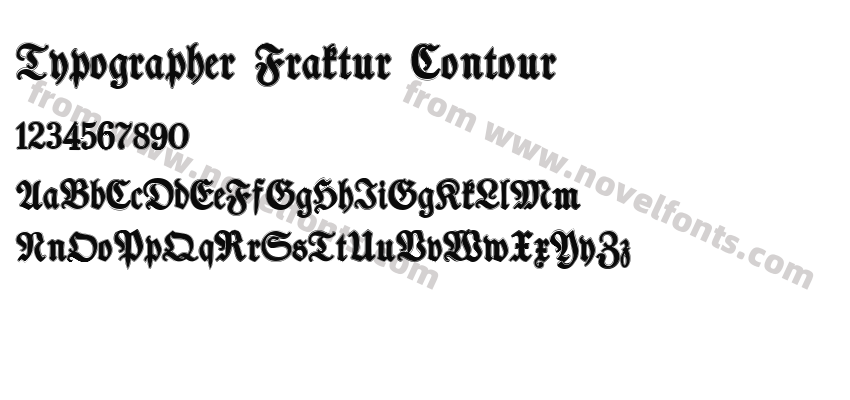 Typographer Fraktur ContourPreview