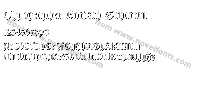 Typographer Gotisch SchattenPreview