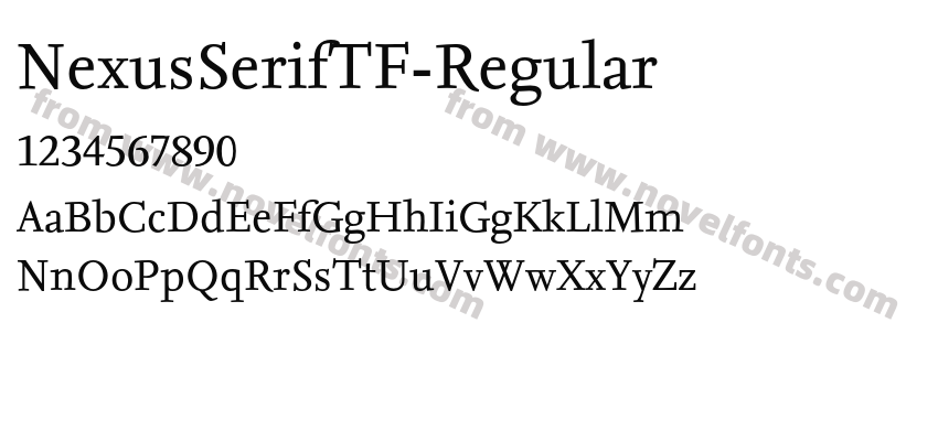 NexusSerifTF-RegularPreview