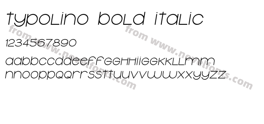 Typolino Bold ItalicPreview