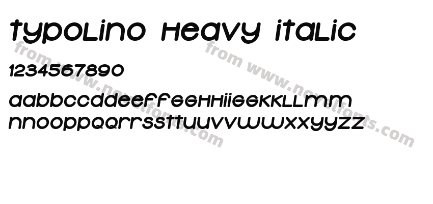 Typolino Heavy ItalicPreview