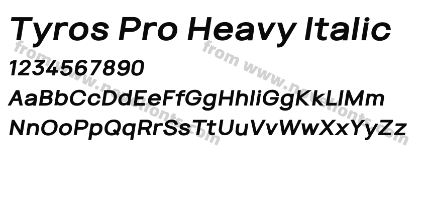 Tyros Pro Heavy ItalicPreview