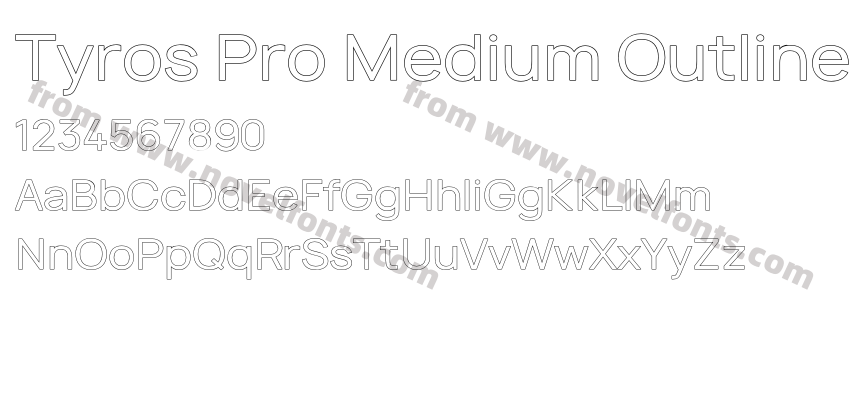 Tyros Pro Medium OutlinePreview