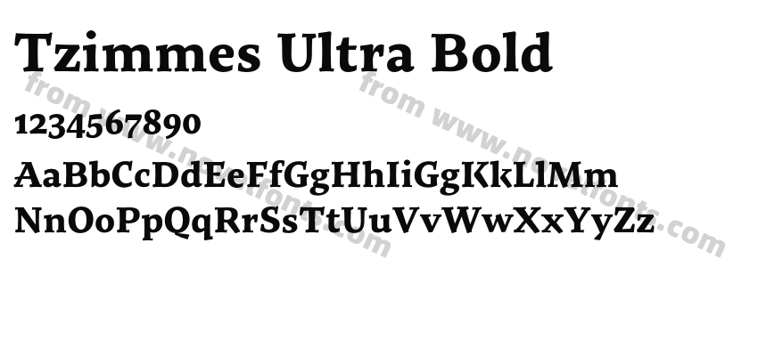 Tzimmes Ultra BoldPreview