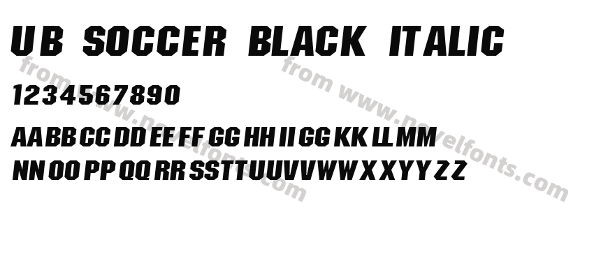 UB Soccer Black ItalicPreview