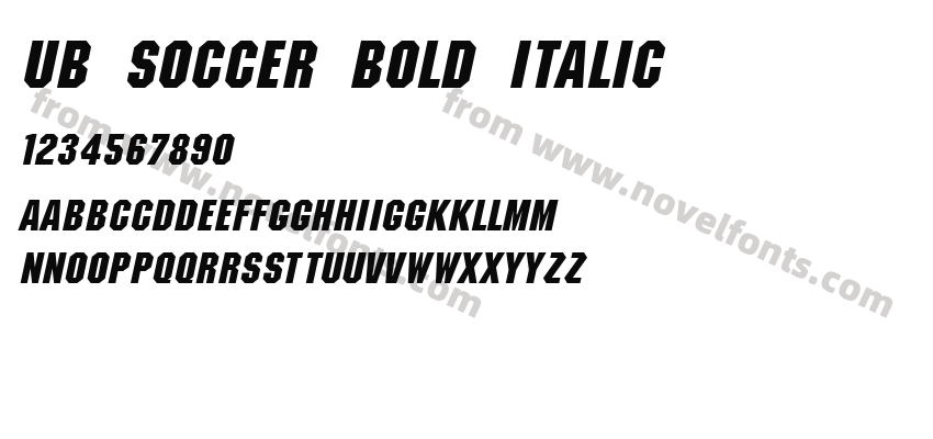 UB Soccer Bold ItalicPreview