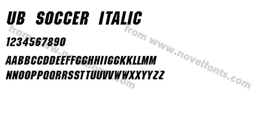 UB Soccer ItalicPreview