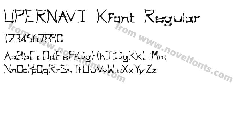 UPERNAVI Kfont RegularPreview