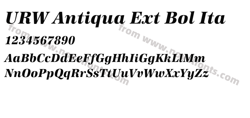 URW Antiqua Ext Bol ItaPreview