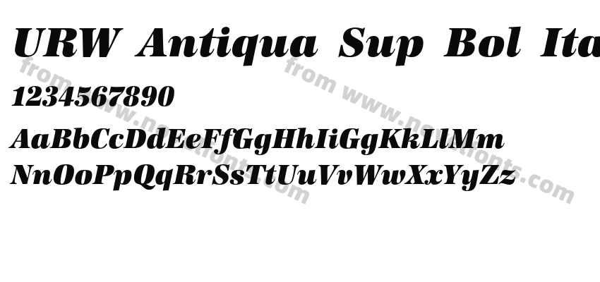 URW Antiqua Sup Bol ItaPreview