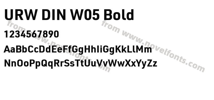 URW DIN W05 BoldPreview