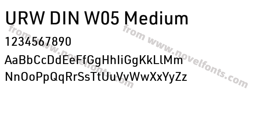 URW DIN W05 MediumPreview