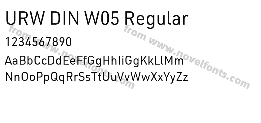 URW DIN W05 RegularPreview