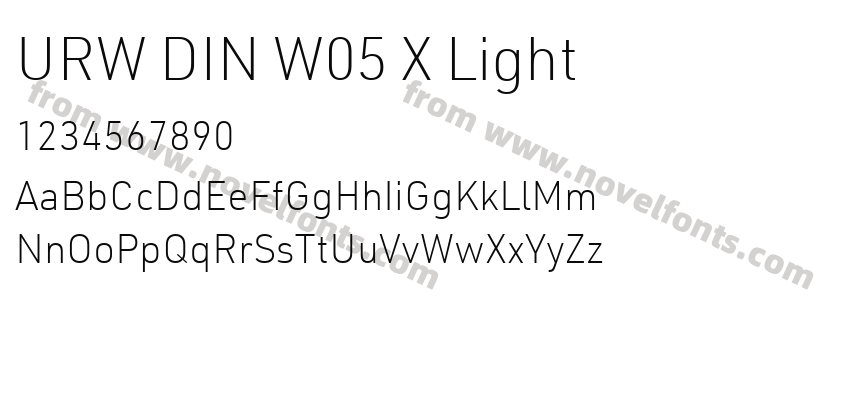 URW DIN W05 X LightPreview