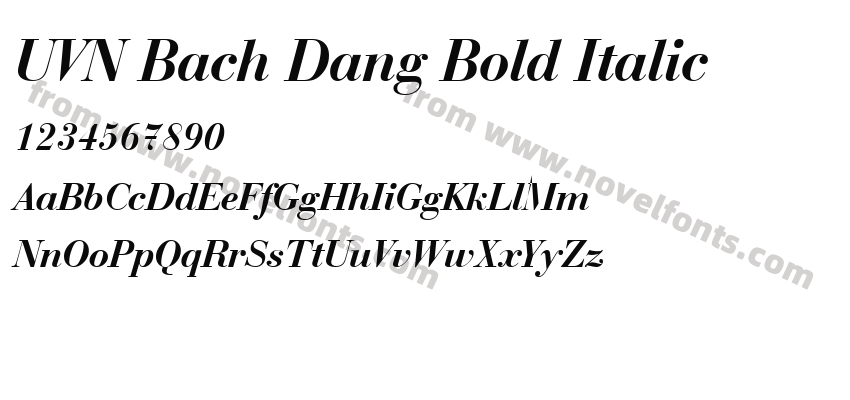 UVN Bach Dang Bold ItalicPreview