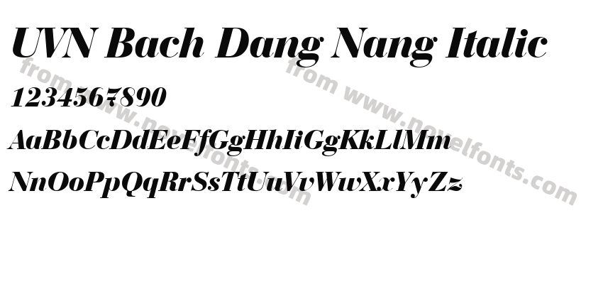 UVN Bach Dang Nang ItalicPreview