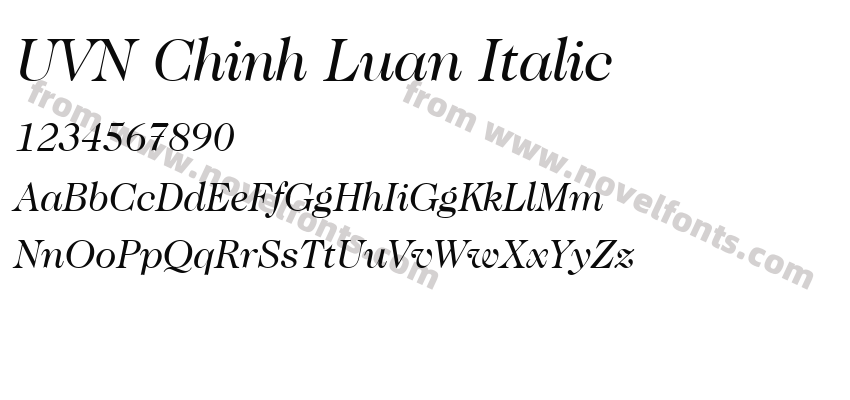 UVN Chinh Luan ItalicPreview