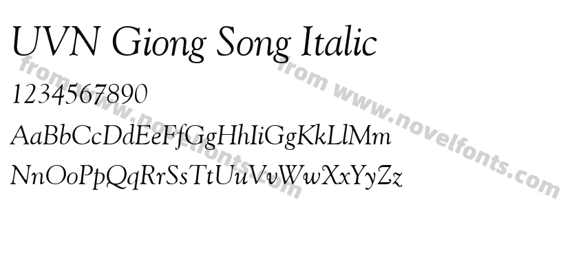 UVN Giong Song ItalicPreview