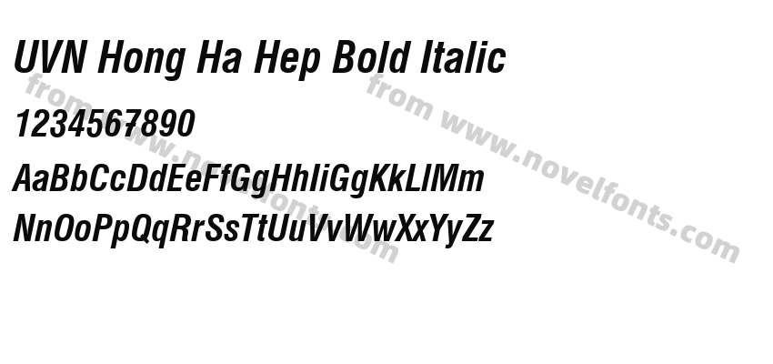 UVN Hong Ha Hep Bold ItalicPreview
