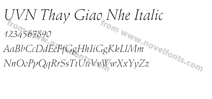 UVN Thay Giao Nhe ItalicPreview