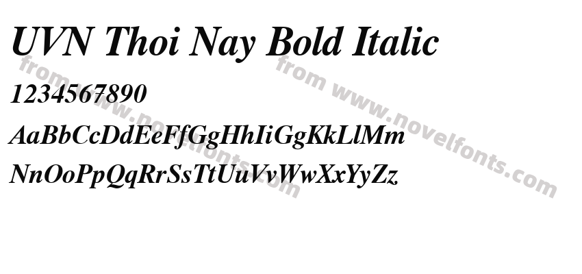 UVN Thoi Nay Bold ItalicPreview