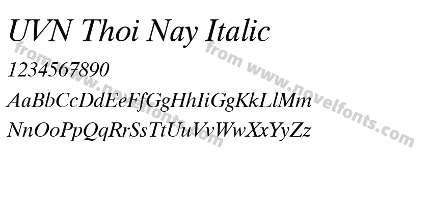 UVN Thoi Nay ItalicPreview