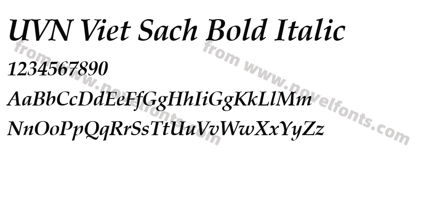 UVN Viet Sach Bold ItalicPreview