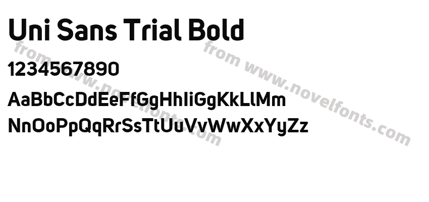Uni Sans Trial BoldPreview