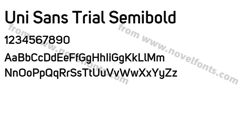 Uni Sans Trial SemiboldPreview