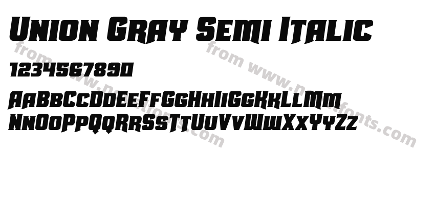 Union Gray Semi ItalicPreview