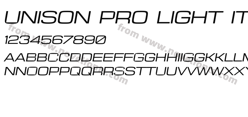 Unison Pro Light ItalicPreview
