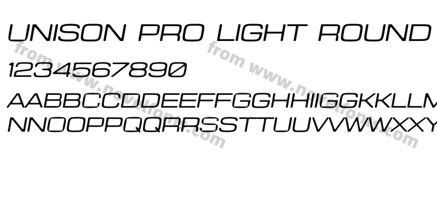 Unison Pro Light Round ItalicPreview