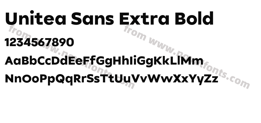 Unitea Sans Extra BoldPreview