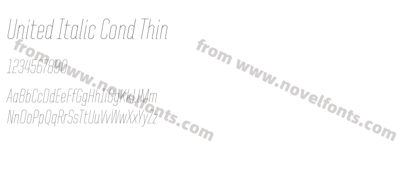 United Italic Cond ThinPreview