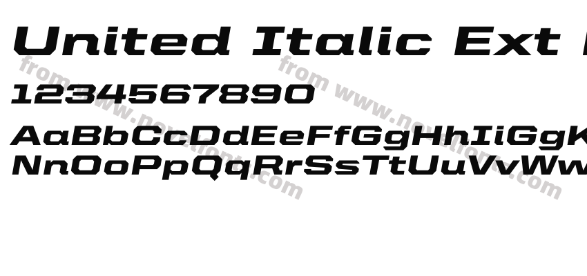 United Italic Ext BlackPreview