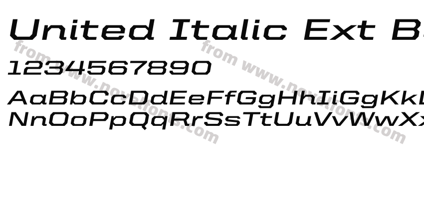 United Italic Ext BoldPreview