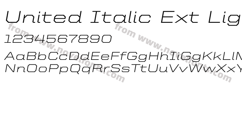 United Italic Ext LightPreview