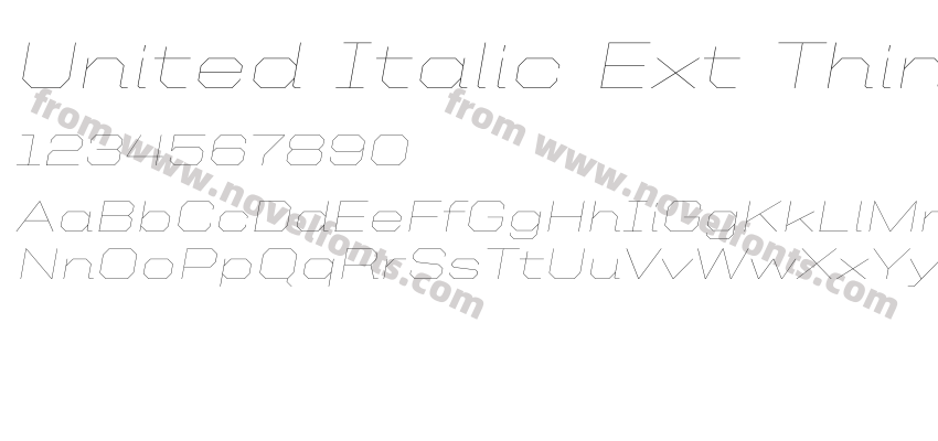 United Italic Ext ThinPreview