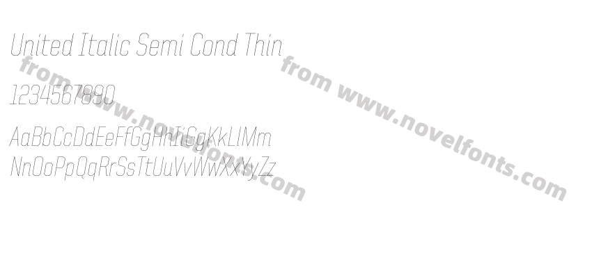United Italic Semi Cond ThinPreview