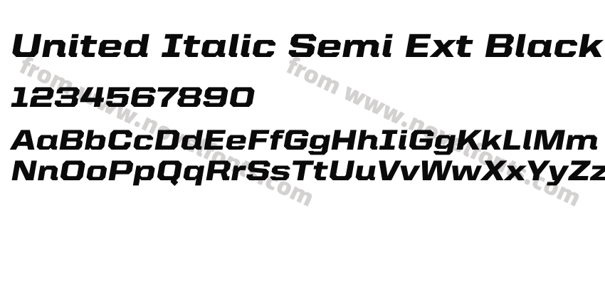 United Italic Semi Ext BlackPreview